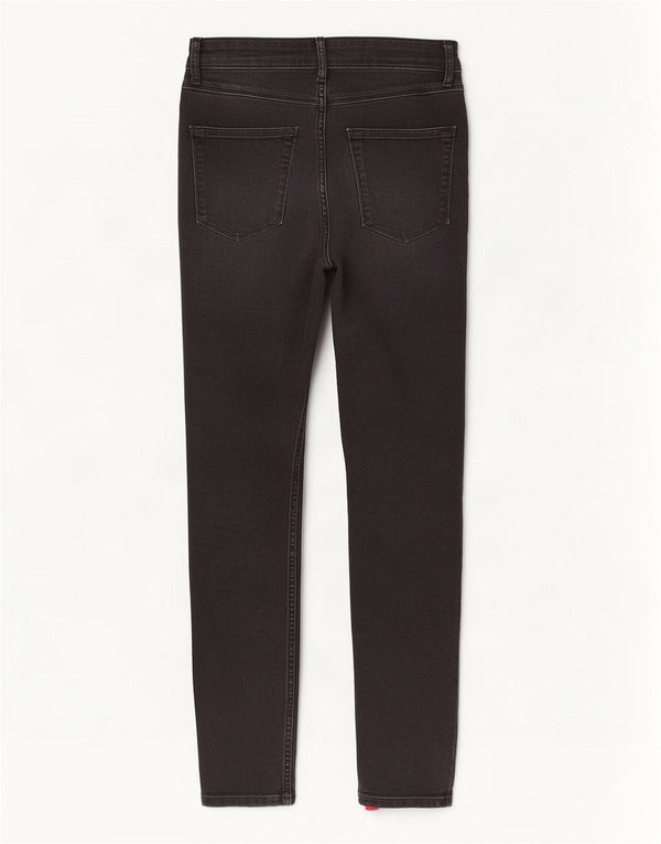 Zara Damen Skinny Jeans EU 36 XS W26 L26 Schwarze Colourblock-Baumwolle