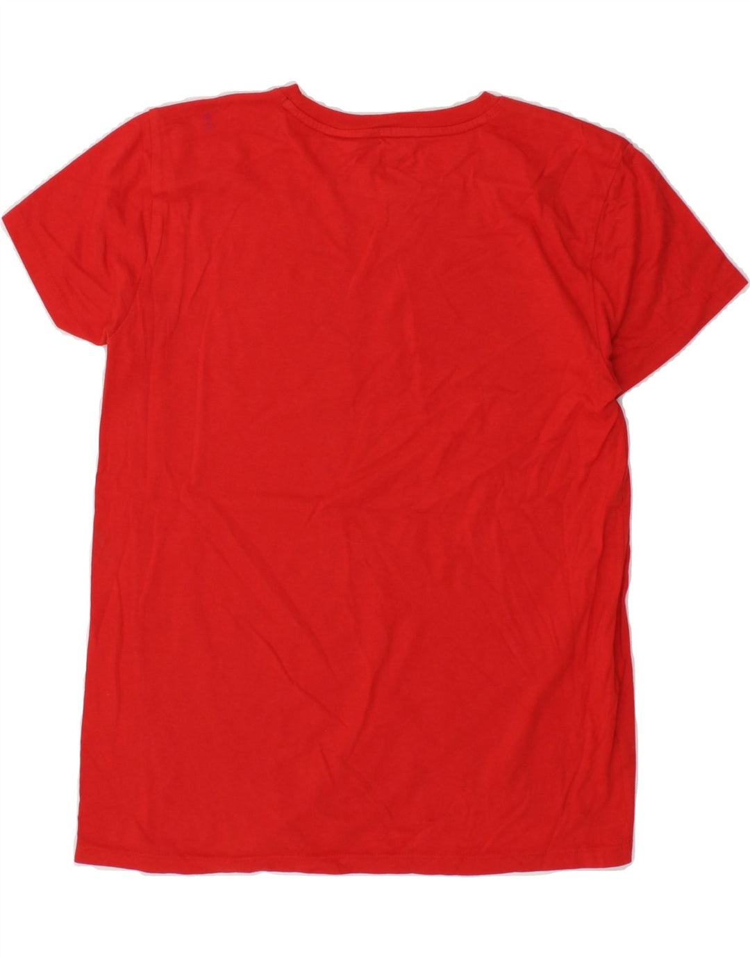 EDDIE BAUER Womens Graphic T-Shirt Top UK 14 Medium Red Cotton Vintage Eddie Bauer and Second-Hand Eddie Bauer from Messina Hembry 