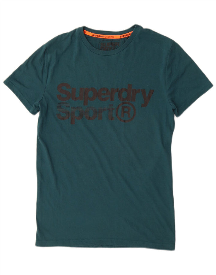 Мужская футболка с рисунком Superdry, маленькая зеленая