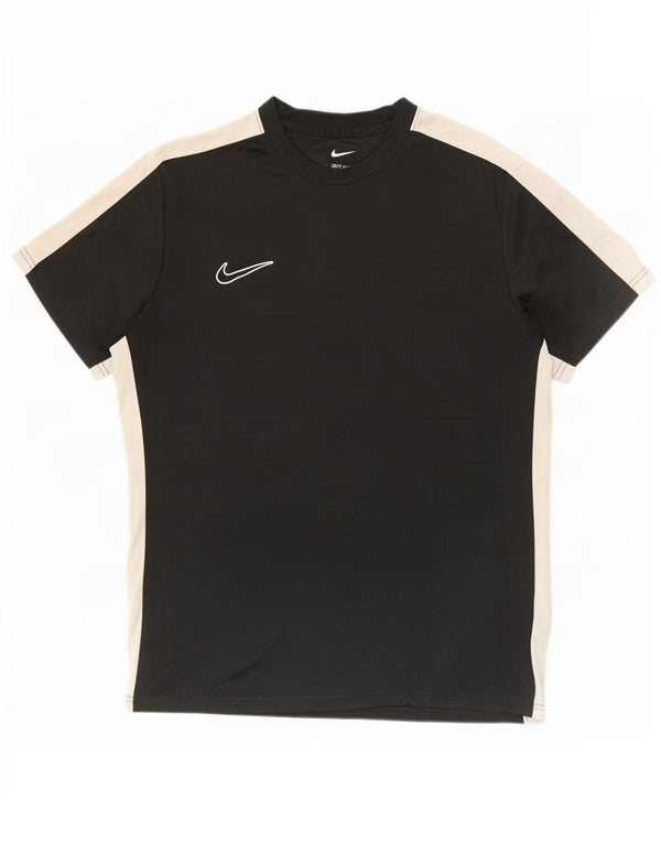 Nike Herre Dri Fit Slim T-Shirt Top XL Sort Colourblock Polyester