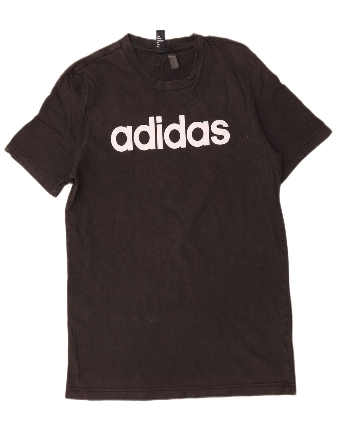 Adidas Mens Graphic T-Shirt Top Medium Black Cotton