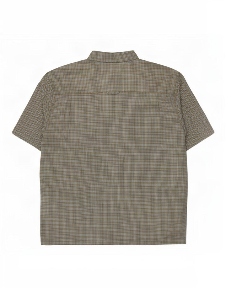 The North Face Mens Short Sleeve Shirt XL Green Check Modal