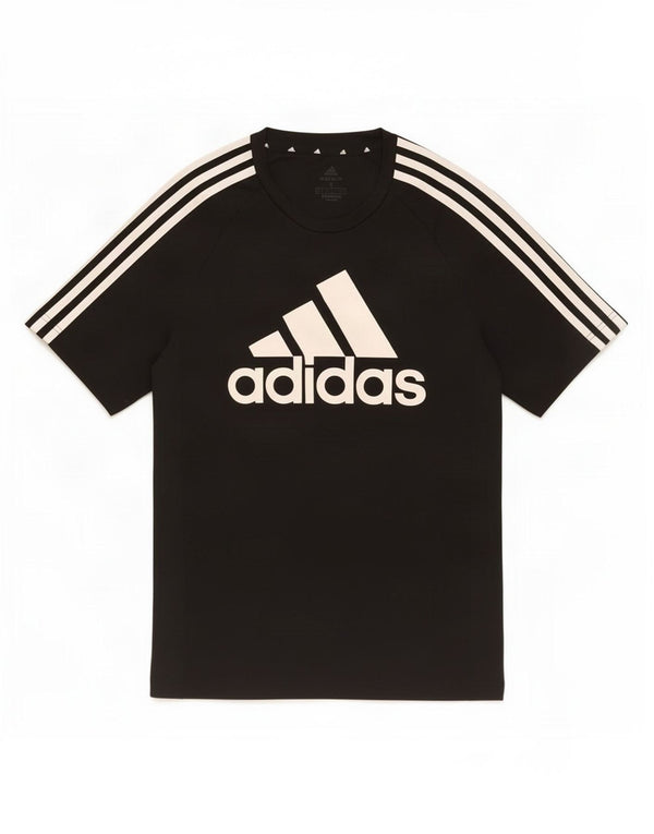 Adidas Mens Aeroready Graphic T-Shirt Top Small Black Polyester