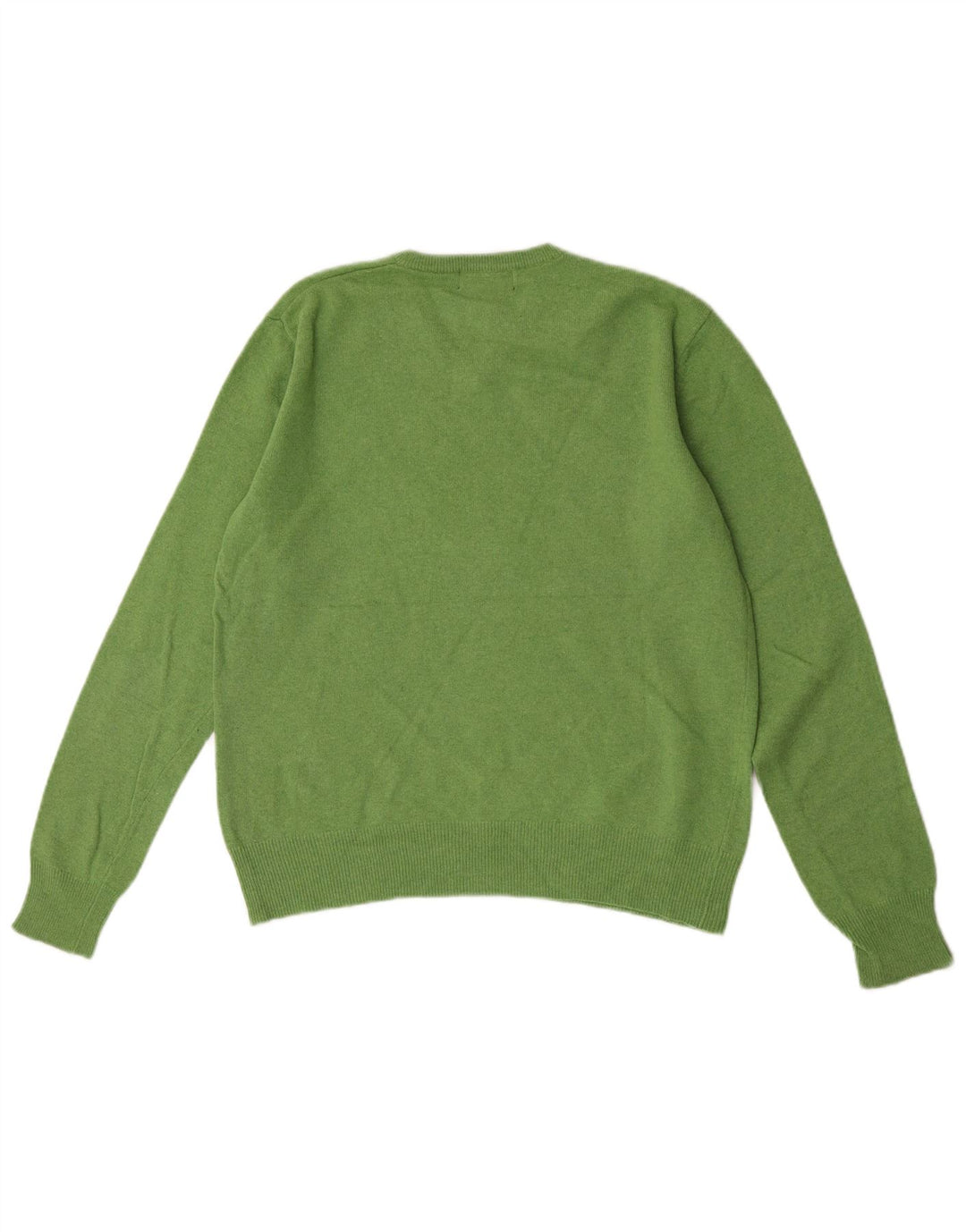Kappa Mens Regular Fit V-Neck Jumper Sweater Small Green Lambswool