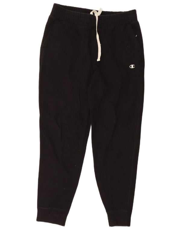 Champion Womens Tracksuit Trousers Joggers UK 14 Large Black Cotton