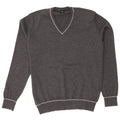Maglione da uomo con scollo a V Marina Yachting grande lana grigia
