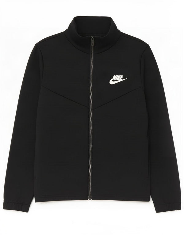 Nike Boys Graphic Tracksuit Top Jacket 10-11 Years Medium Black Polyester