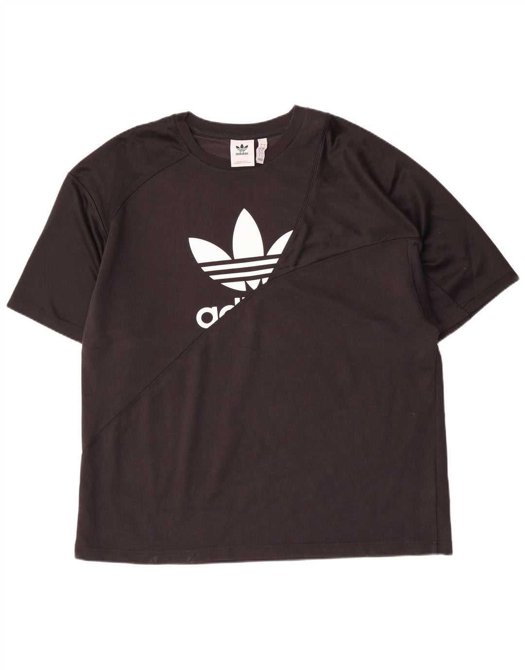 Adidas Mens Graphic T-Shirt Top Grande Poliéster Preto