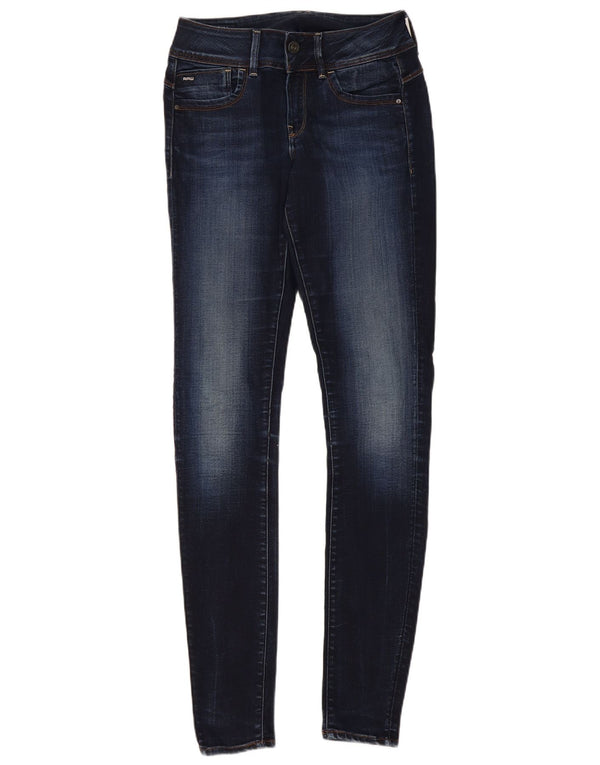 G-Star Damen Lynn Mid Rise Skinny Jeans W30 L36 Marineblau