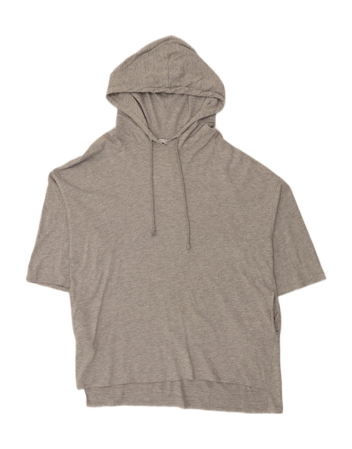 ZARA Womens Hooded Blouse Top UK 16 Large Grey