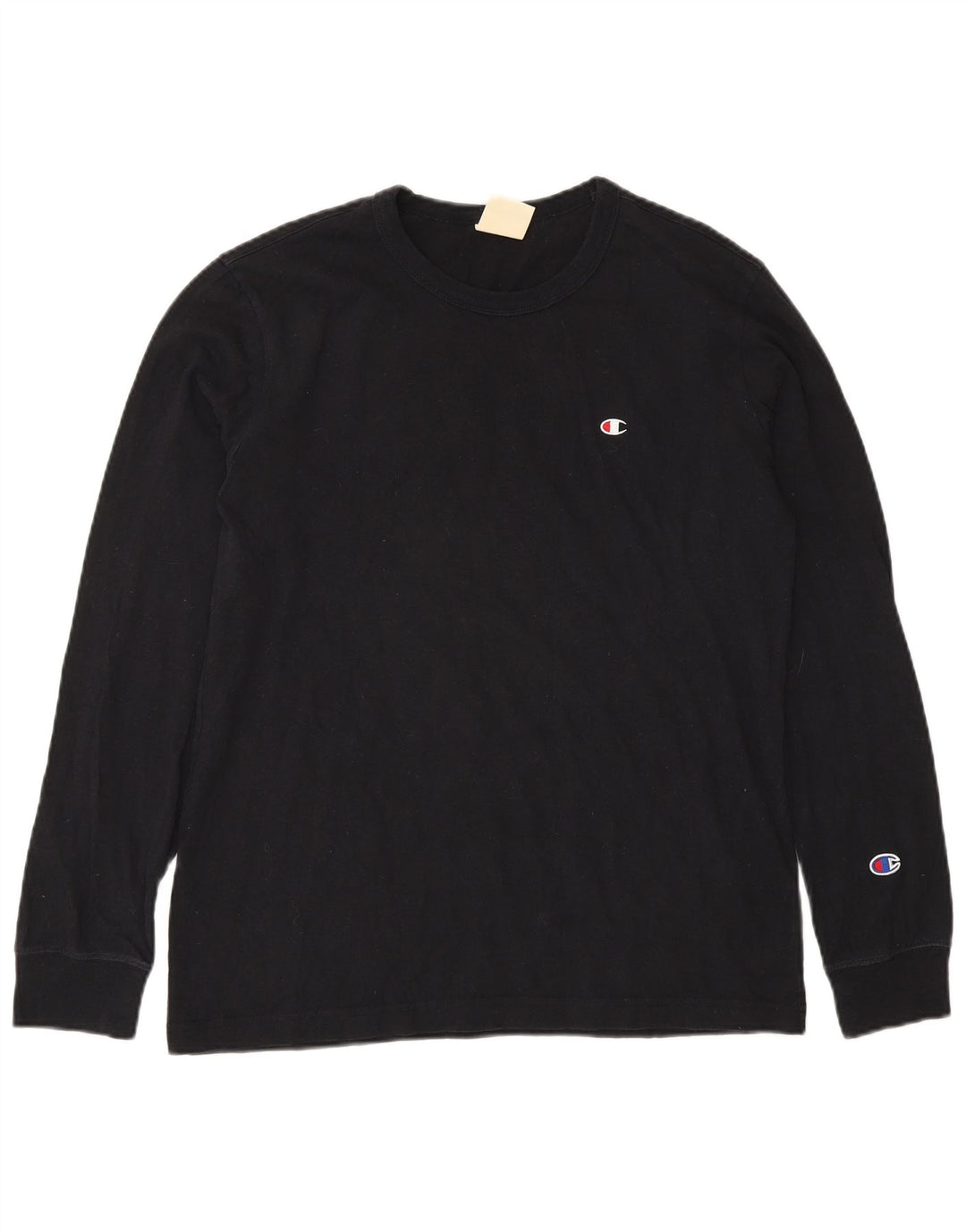 Maglia da uomo a maniche lunghe Champion XS in cotone nero