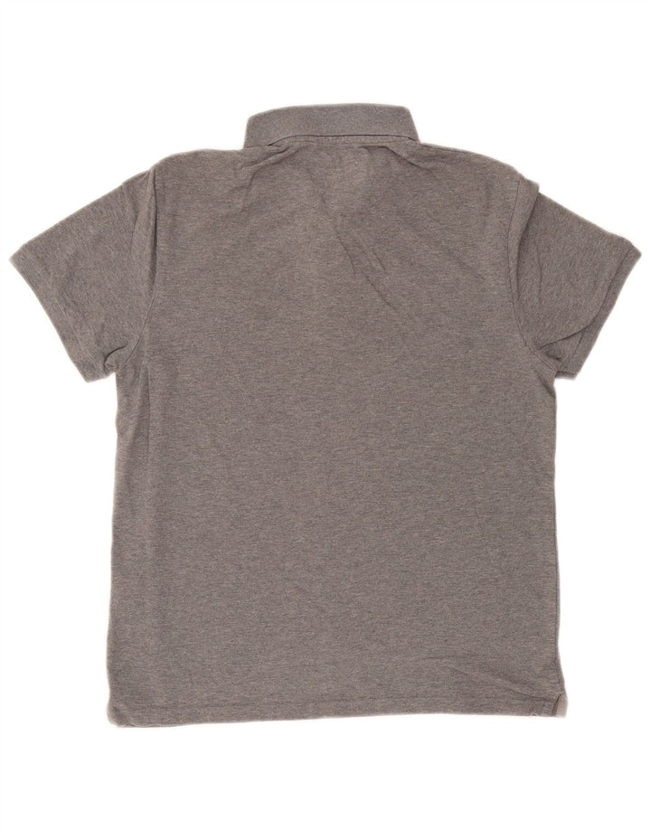 Lyle & Scott Mens Polo Shirt Medium Grey Flecked Cotton