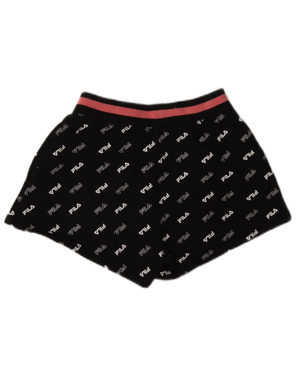 Fila Graphic Sports Shorts til kvinder UK 6 XS Sort polyester
