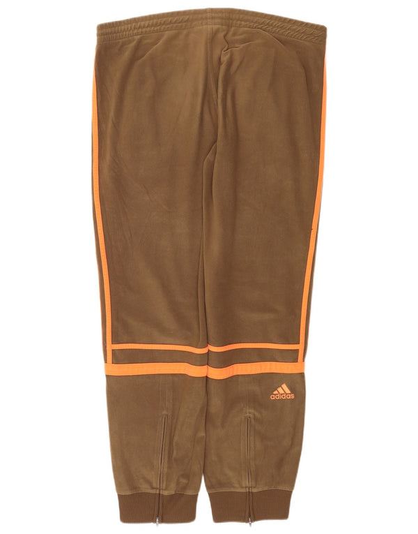 Adidas - Pantalones de chándal para mujer, forro polar, talla 40, talla grande, color beige, poliéster