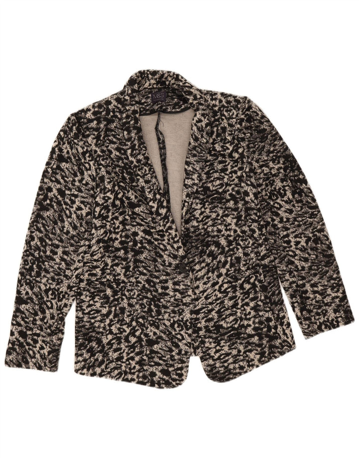 Marks & Spencer Veste blazer pour femme UK 16 Grand imprimé animal beige