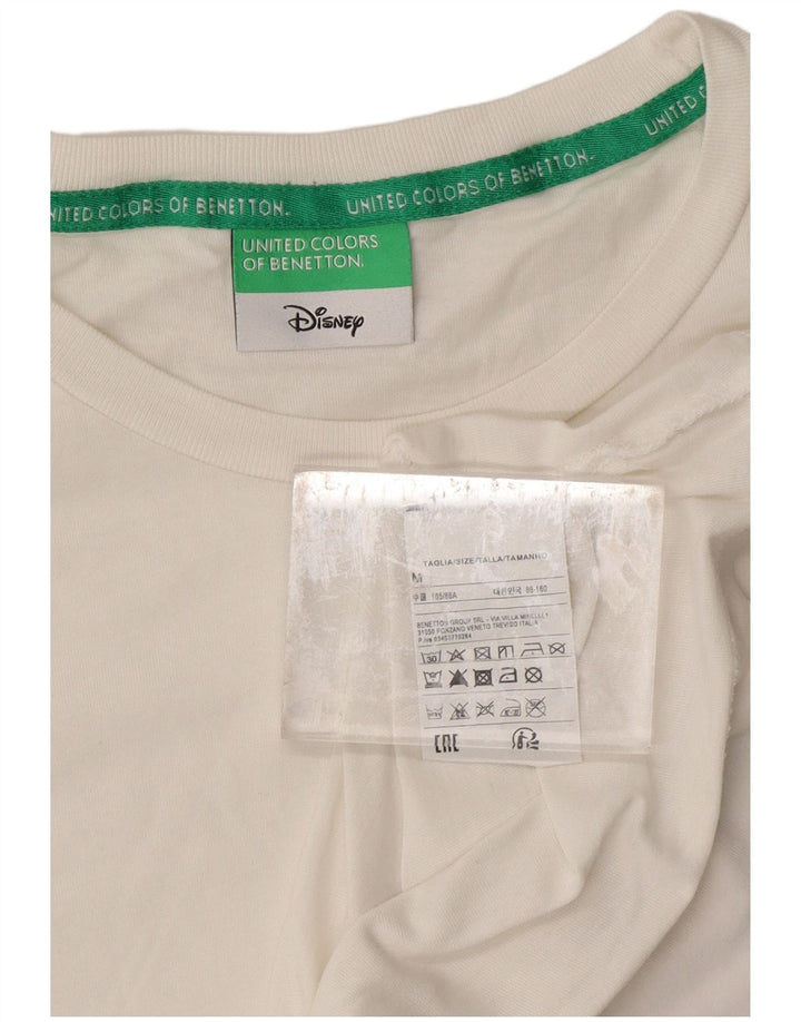 BENETTON Womens Mickey Mouse Graphic T-Shirt Top UK 12 Medium White Vintage Benetton and Second-Hand Benetton from Messina Hembry 
