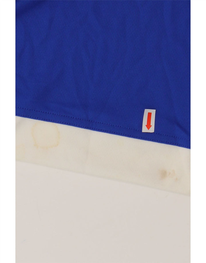 ADIDAS Mens Climalite T-Shirt Top Medium Blue Colourblock Polyester
