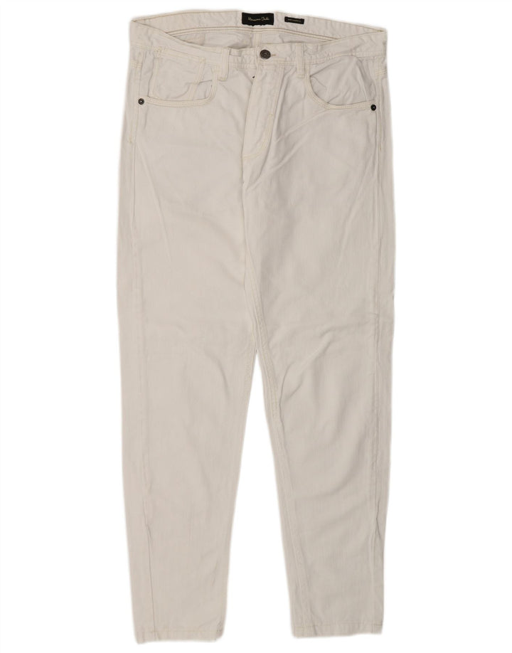 Blugi slim pentru bărbați Massimo Dutti EU 40 Medium W31 L29 Alb
