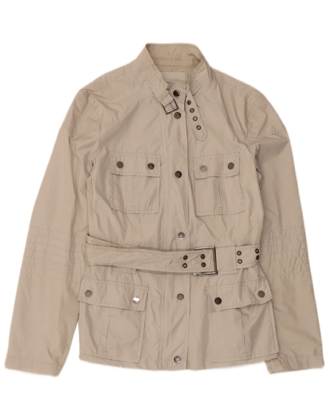 Giacca utility da donna Zara UK 12 poliestere bianco medio