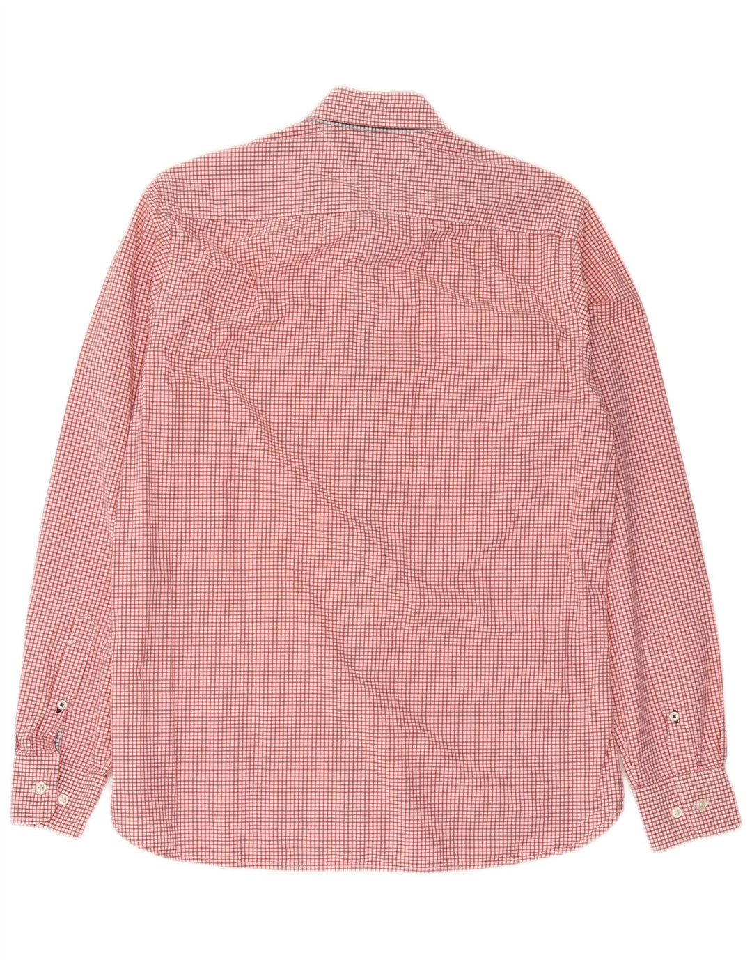 Tommy Hilfiger Herren-Hemd mit individueller Passform, kleine rote Gingham-Baumwolle