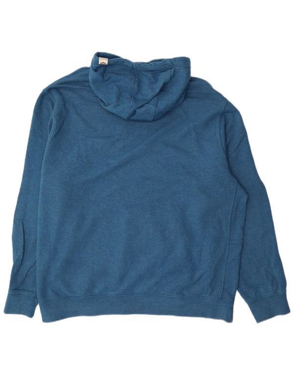 Nike Mens Hoodie Jumper 2XL Blue Cotton