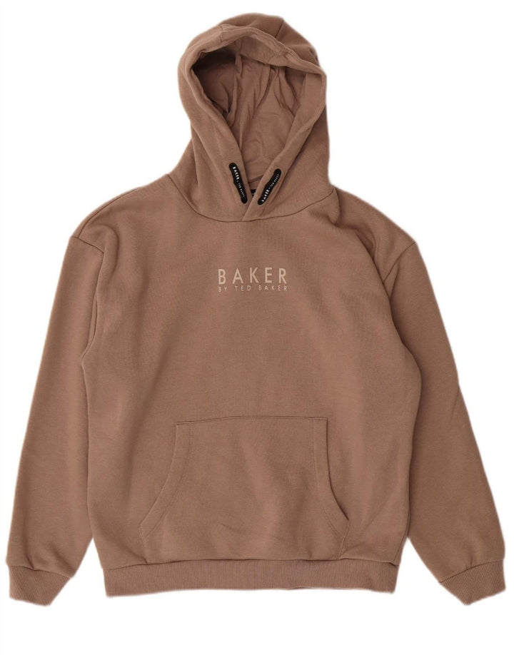 Suéter gráfico com capuz TED BAKER para meninos 11-12 anos algodão bege