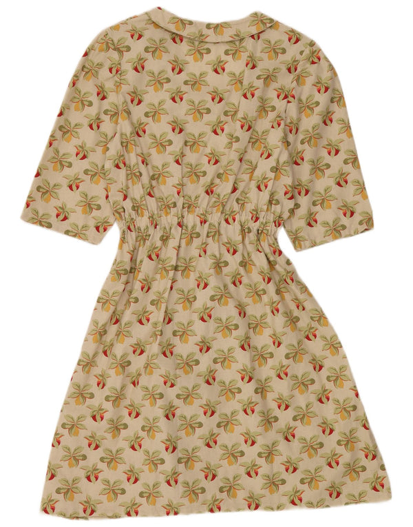 Masha Maria Rochie A-Line Femei UK 14 Medium Bej Floral