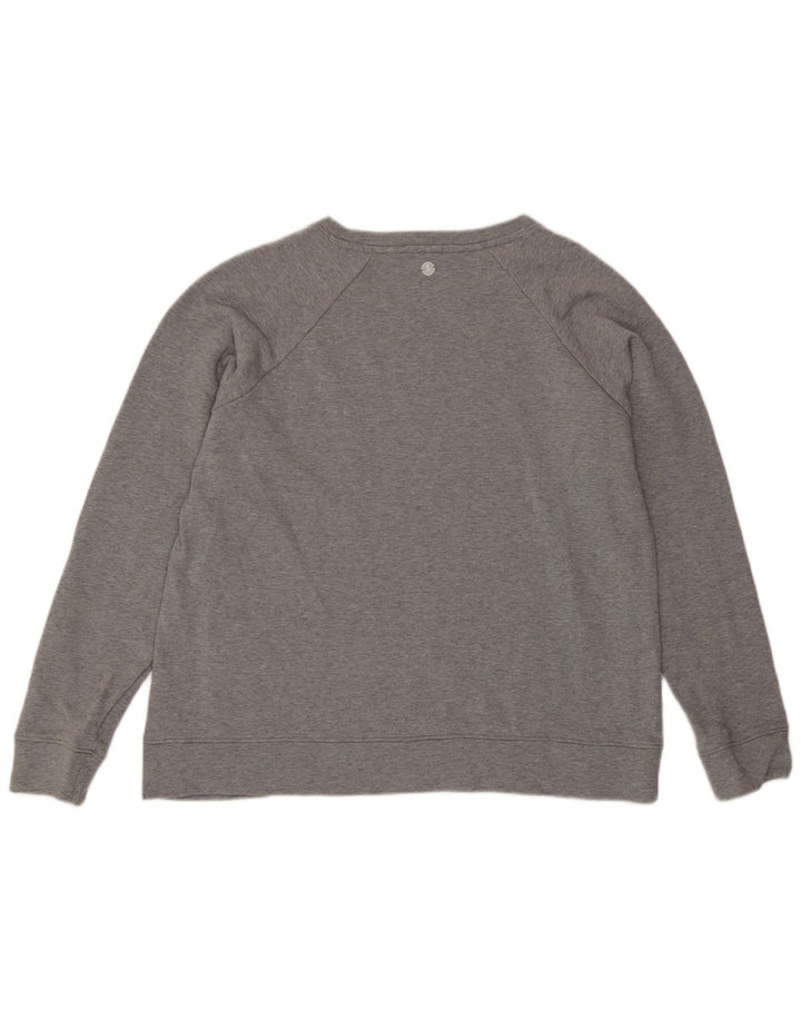 Barbour Damen Grafik-Sweatshirt-Pullover UK 16 Große graue Baumwolle