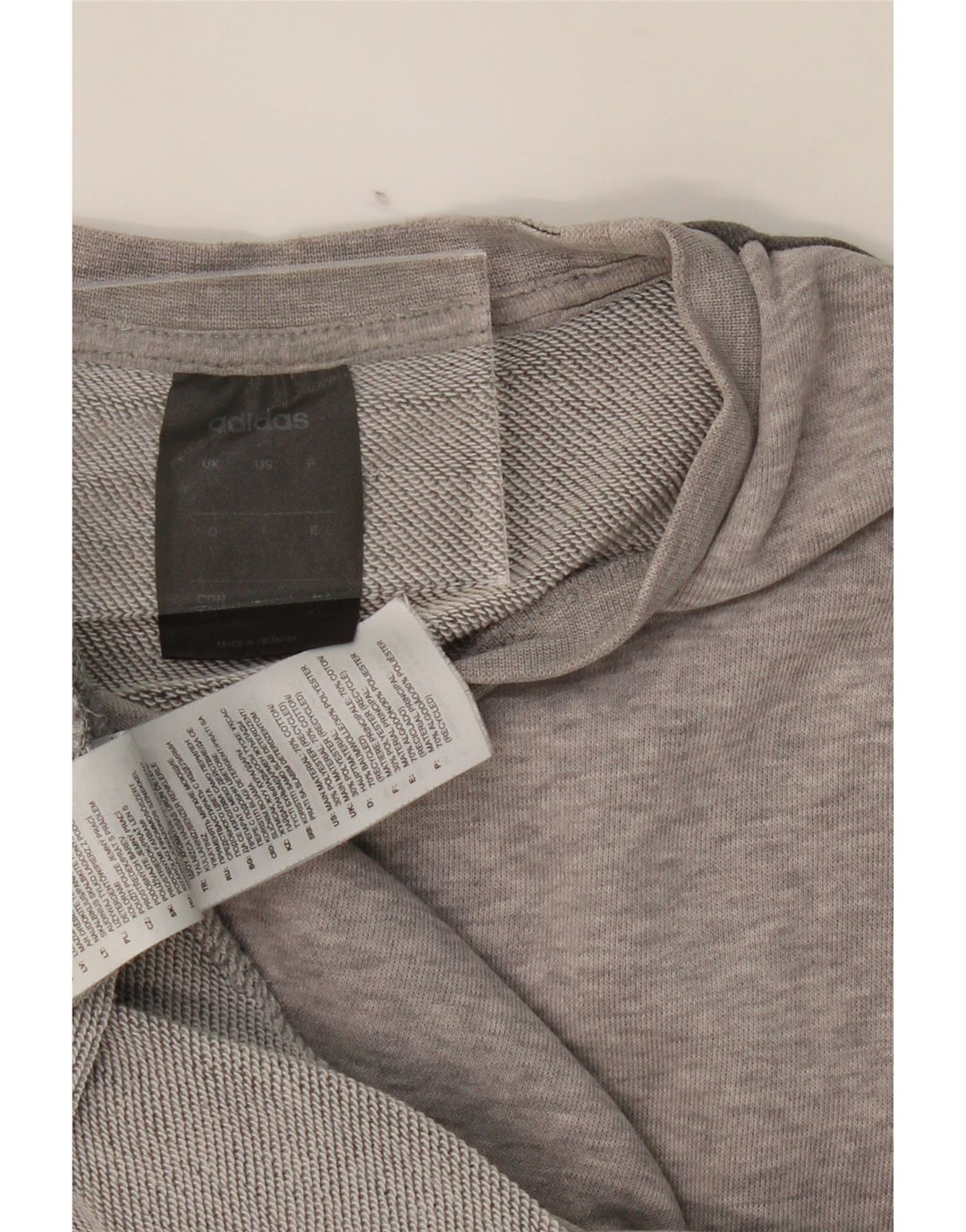 ADIDAS Mens Graphic Sweatshirt Jumper Large Grey Colourblock Cotton Vintage Adidas and Second-Hand Adidas from Messina Hembry 