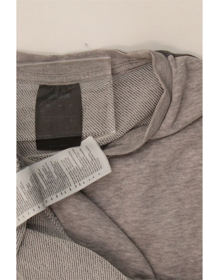 ADIDAS Mens Graphic Sweatshirt Jumper Large Grey Colourblock Cotton Vintage Adidas and Second-Hand Adidas from Messina Hembry 