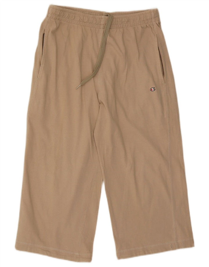 Champion Womens Tracksuit Trousers UK 12 Medium  Beige Cotton