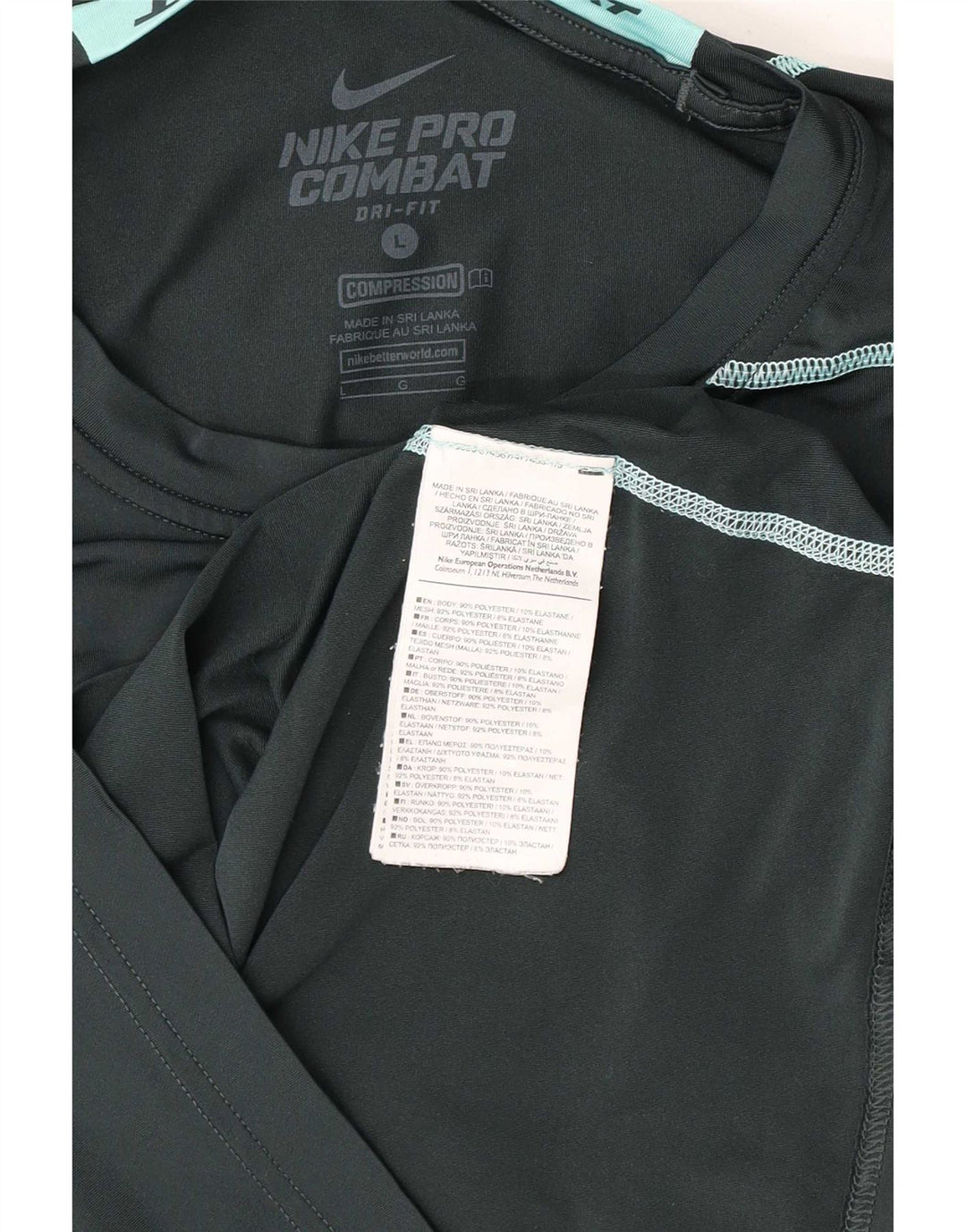 Nike Herren Dri Fit Graphic Top Langarm Großes grünes Polyester