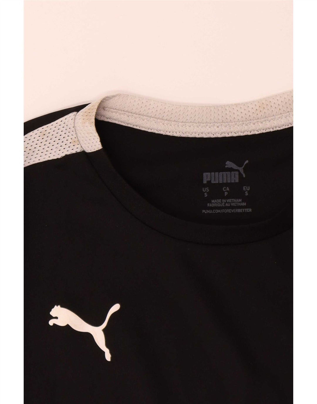 T-shirt chłopięcy Puma, 13-14 lat, mały, czarny, z blokami kolorów, poliester