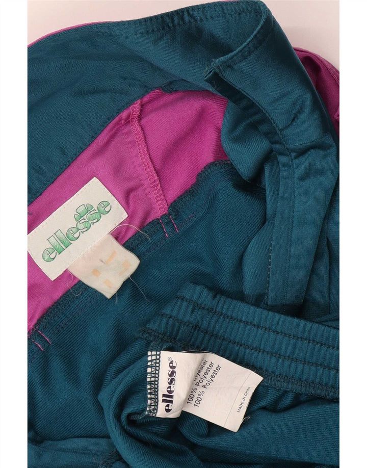 Ellesse Mens Tracksuit Top Jacket Large Blue Colourblock Polyester