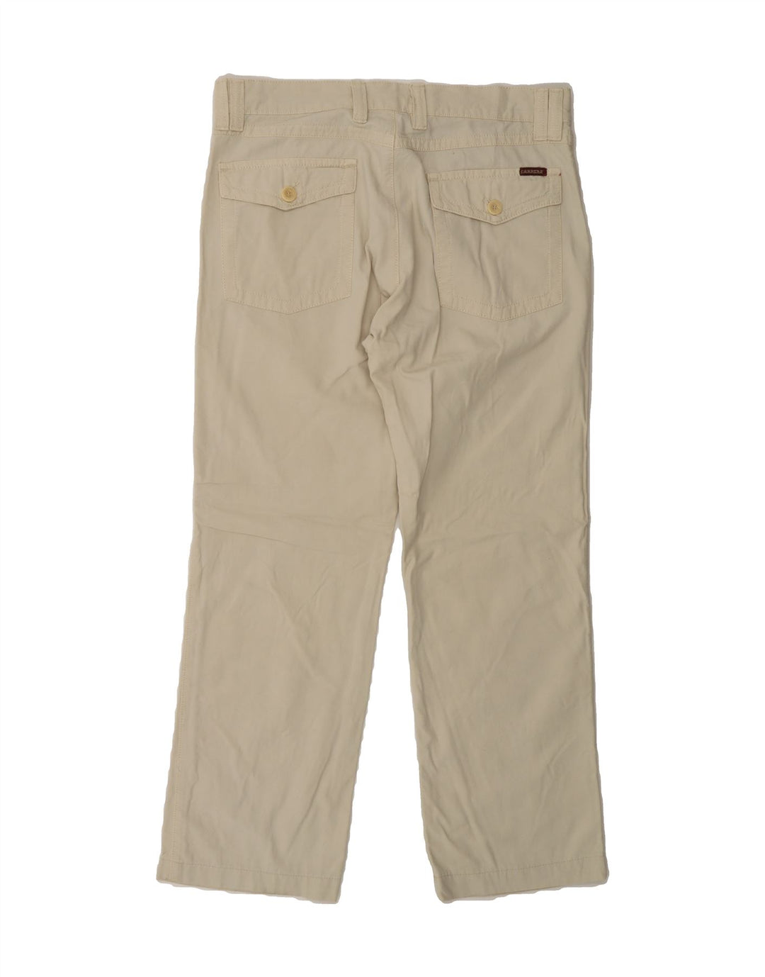 CARRERA Mens Straight Chino Trousers W34 L28 Off White Cotton Vintage Carrera and Second-Hand Carrera from Messina Hembry 