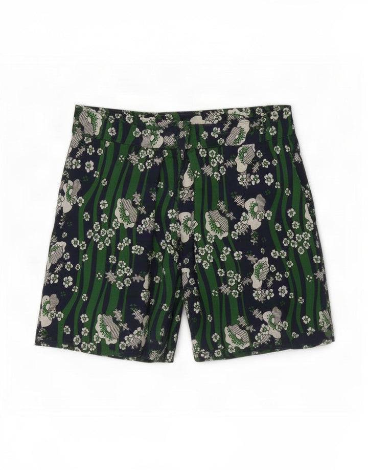 Vintage Womens Shorts W32 Large Green Floral