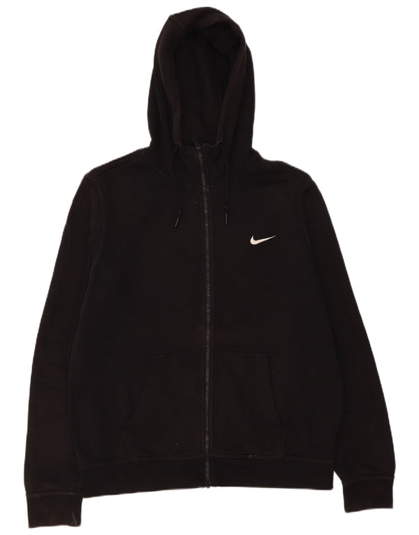 Męski sweter z kapturem i zamkiem błyskawicznym Nike, duży, czarny, bawełniany