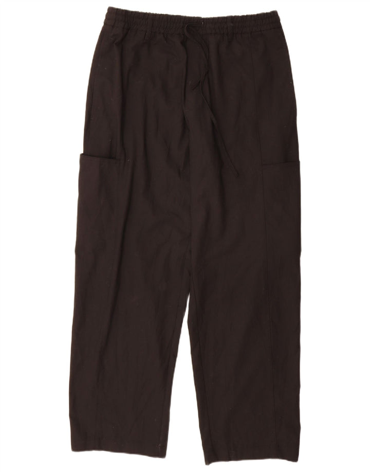 Zara Mens Cargo Tracksuit Trousers Medium Black Polyester