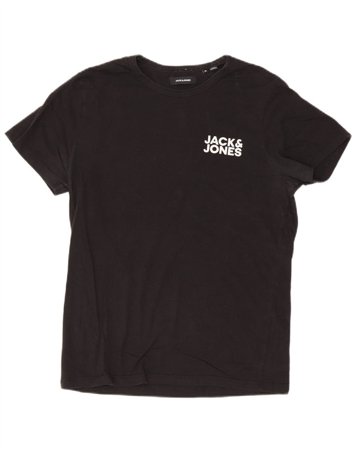 T-shirt grafica da uomo Jack & Jones Top in cotone nero medio