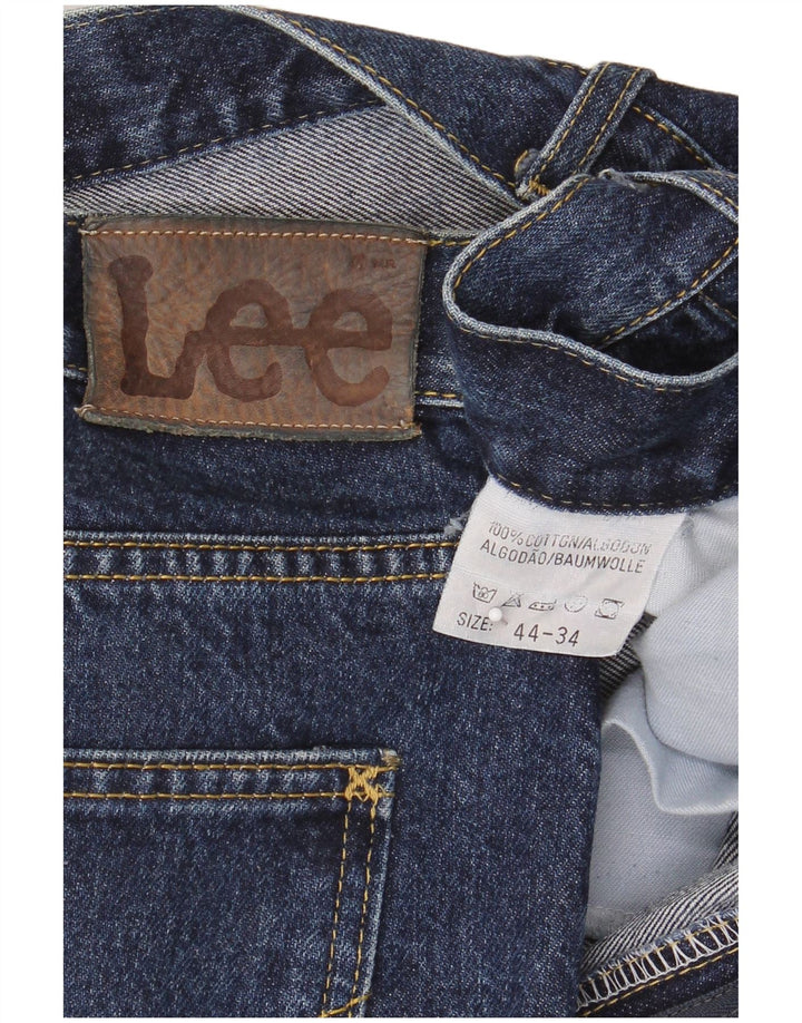 Lee Mens Straight Jeans W44 L27 Navy Blue Cotton