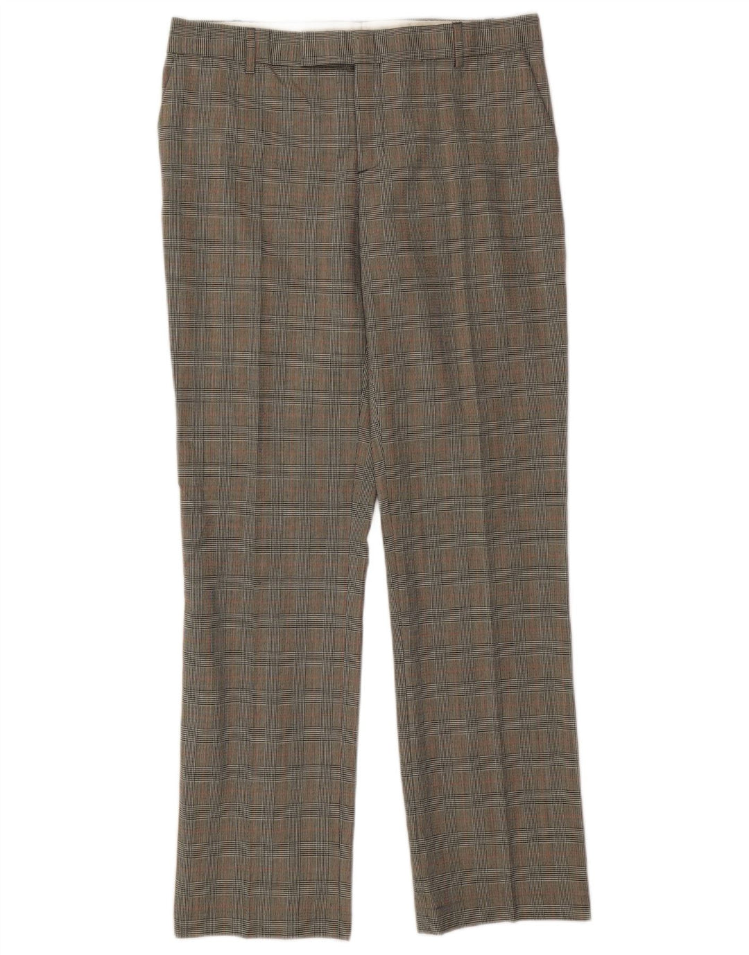 Zara Womens Straight Suit Trousers W32 L31 Grey Houndstooth Classic