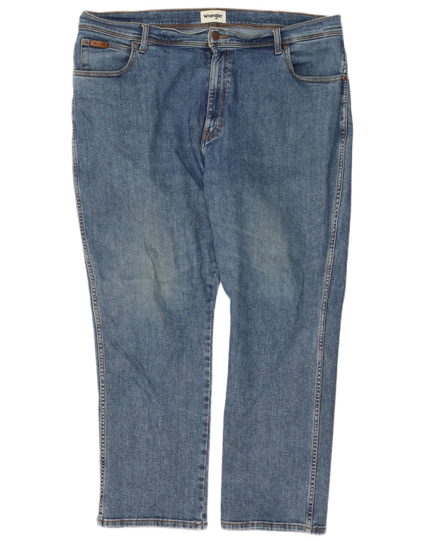 Jeans dritti da uomo Wrangler Texas W42 L30 cotone blu