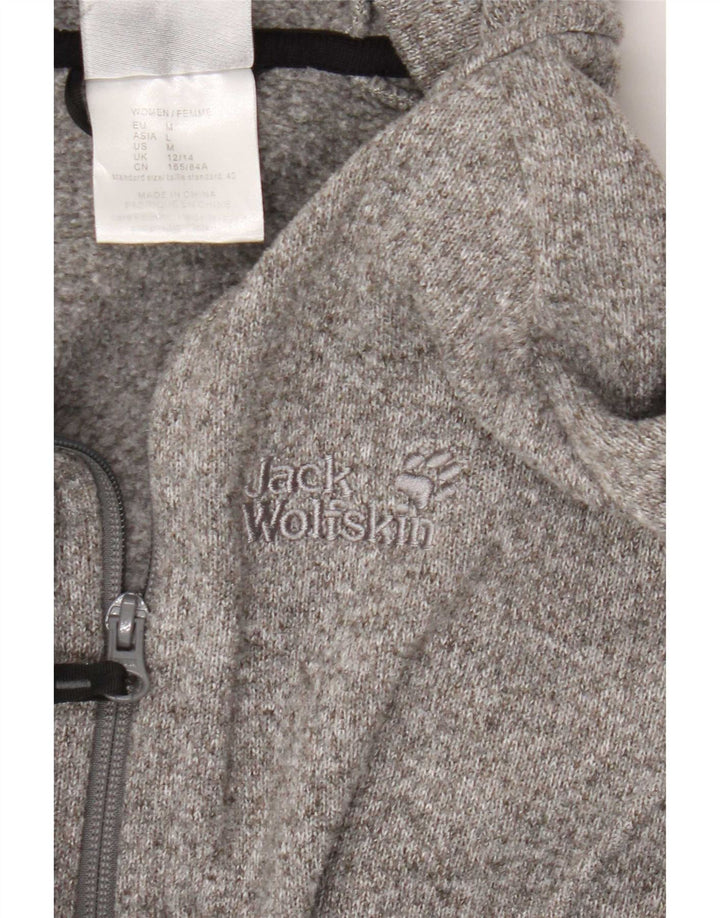 Jack Wolfskin Womens Tracksuit Top Jacket UK 12/14 Medium Grey Flecked