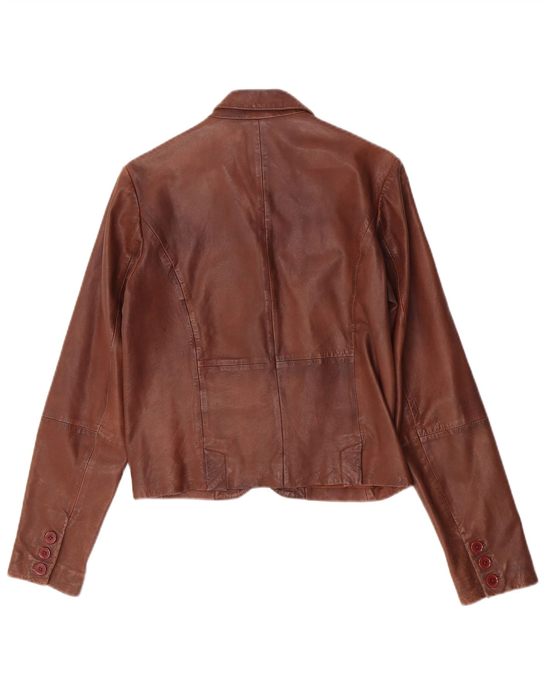 Giacca blazer in pelle da donna a 3 bottoni Mason's IT 42 Marrone medio