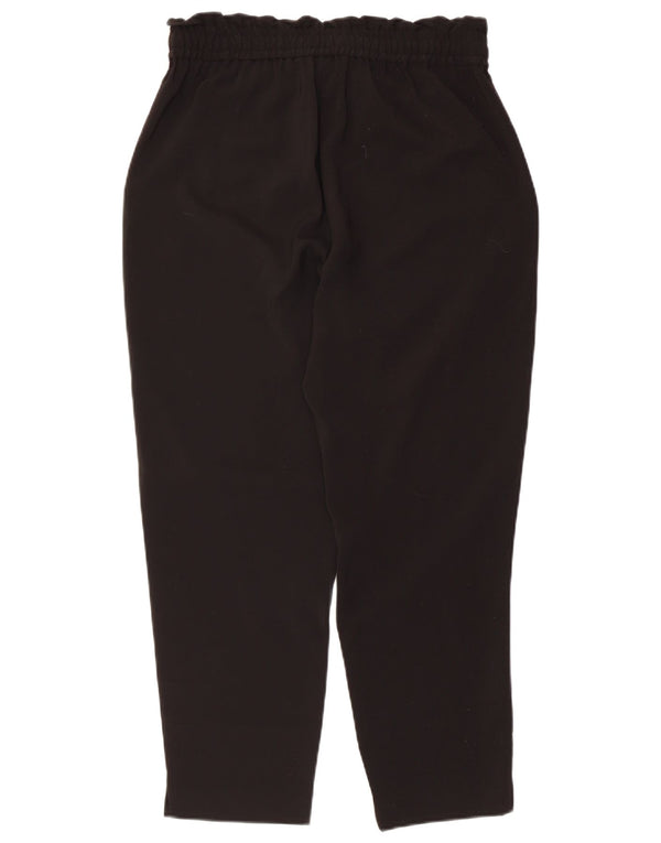 Zara Damen Tapered Crop Hose Medium W28 L25 Schwarz Polyester