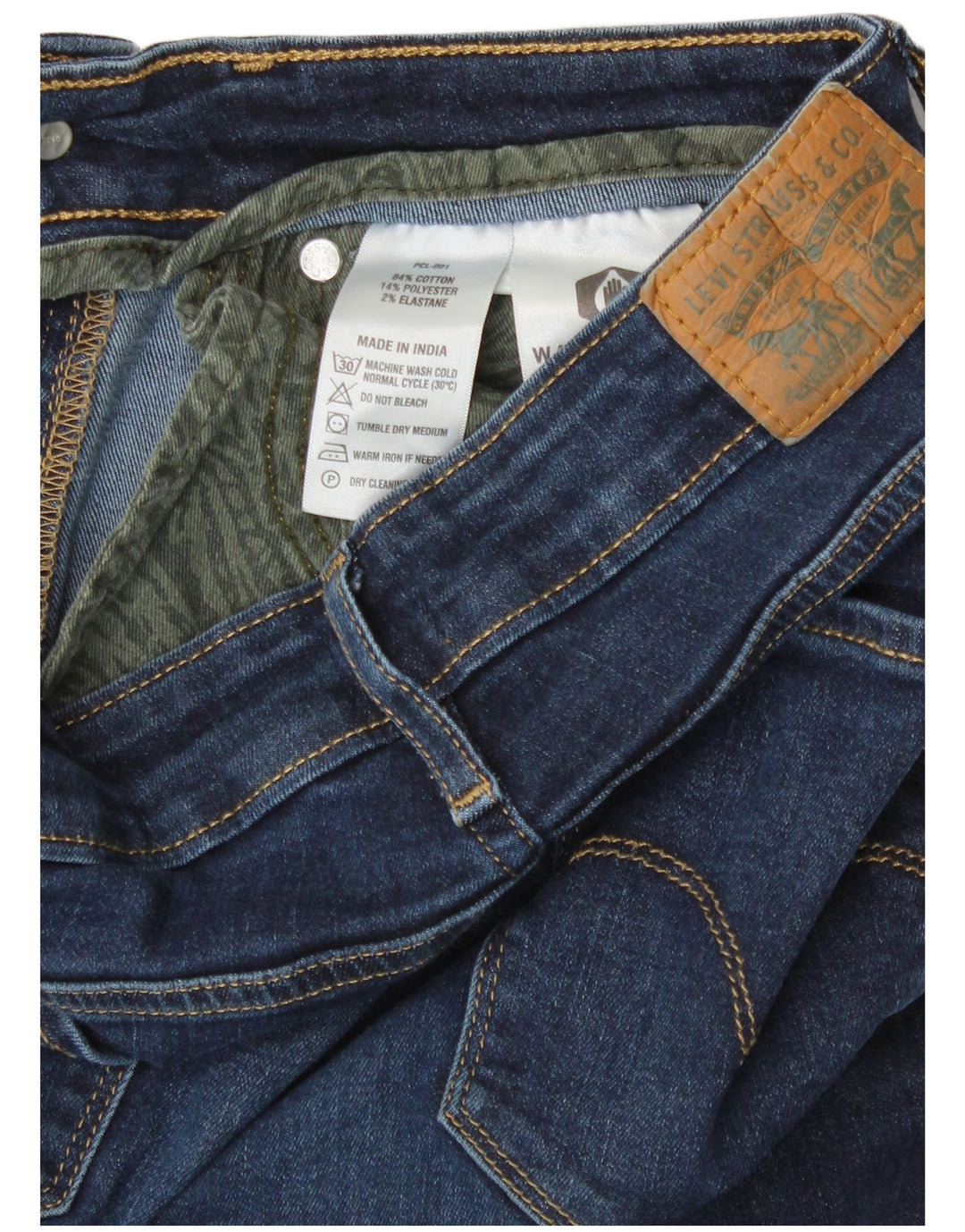 LEVI'S Womens Skinny Jeans W26 L30 Blue Cotton