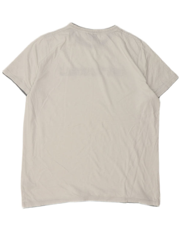 Animal Mens Graphic T-Shirt Top Large White Cotton