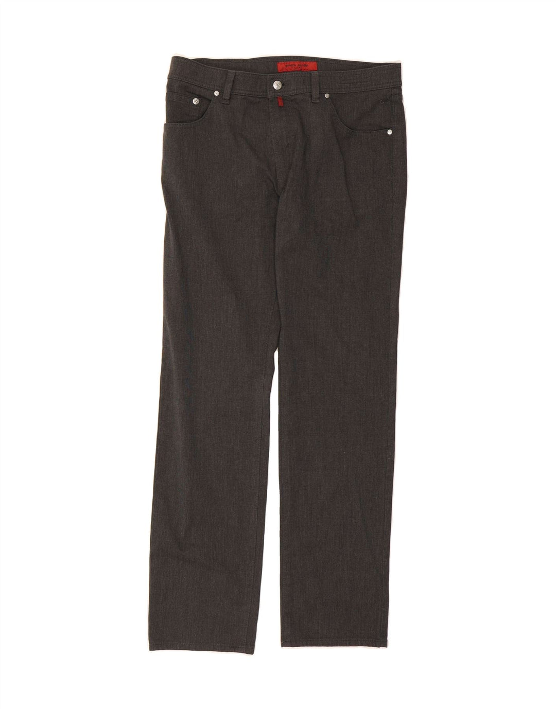 PIERRE CARDIN Mens Straight Casual Trousers W36 L34 Grey Polyester Vintage Pierre Cardin and Second-Hand Pierre Cardin from Messina Hembry 