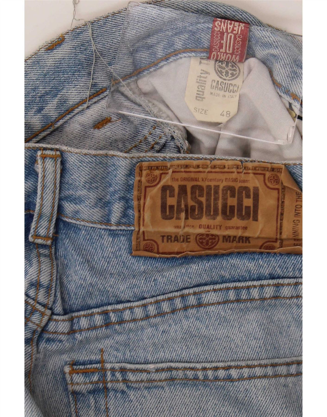 Cassuci Mens Straight Jeans IT 48 Medium W30 L32 Blue Cotton