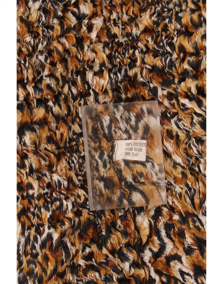 Vintage γυναικεία μπλούζα τοπ UK 14 Medium πολύχρωμη Animal Print Polyester
